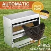 10kg Automatic Chicken Feeder Galvanized Poultry Chook Treadle