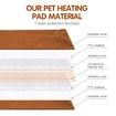 Pet Heating Pad Dog Cat Electric Heated Mat Puppy Heater Blanket Heat Bed Waterproof Cover 65x40cm Brown