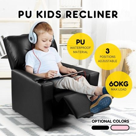 Kidbot Kids Recliner Sofa Armchair Children Lounge Chair Pu Soft