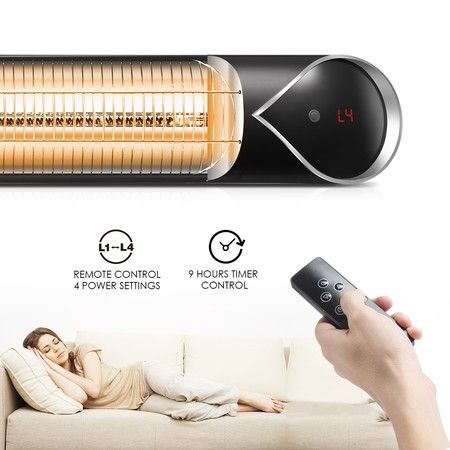 Maxkon 2000W Carbon Fibre Infrared Heater Instant Heat Electric Patio  Outdoor Strip Heater