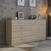 9 Chest of Drawers Cabinet Sideboard Dresser Bedroom Storage Units Oak ...