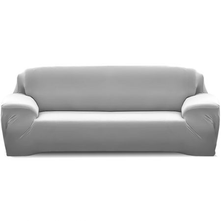 Easy Fit Stretch Washable 3 Seater Couch Sofa Slipcover - Grey