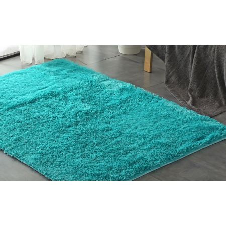 Designer Shaggy Floor Confetti Rug 80X120cm - Blue