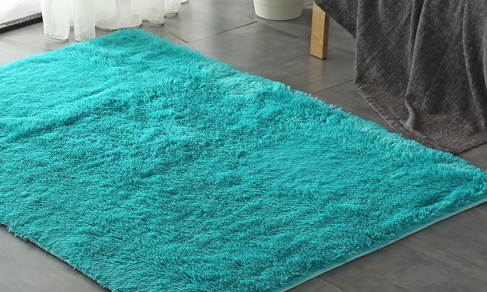 Designer Shaggy Floor Confetti Rug 80X120cm - Blue