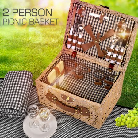 Deluxe 2 Person Picnic Basket Set