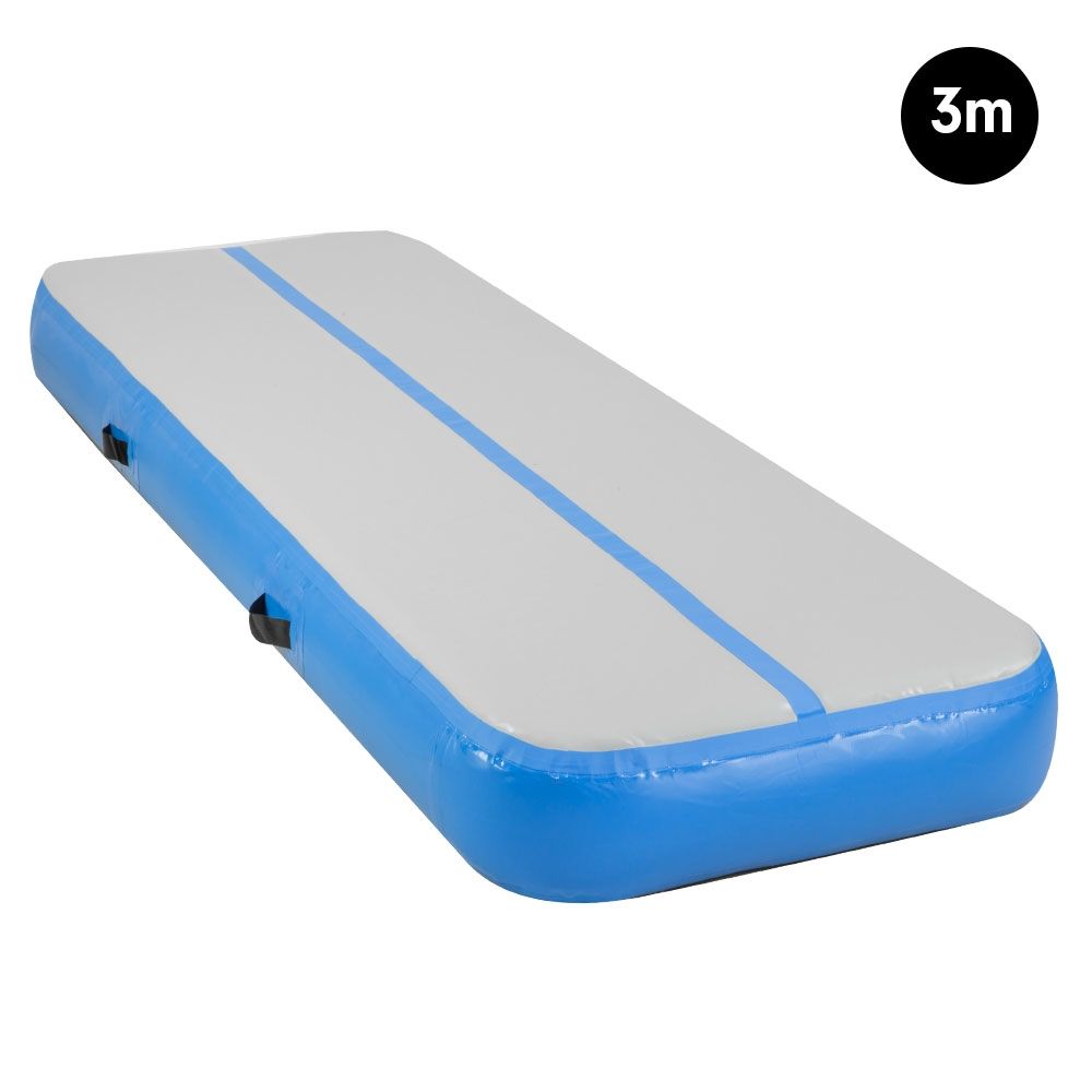 3m Inflatable Gymnastics Mat 20cm Air Track Tumbling Airtrack - Blue