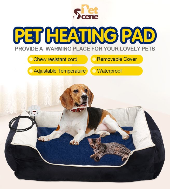 Pet Heated Mat Dog Heating Pad Cat Puppy Electric Heater Blanket Heat ...