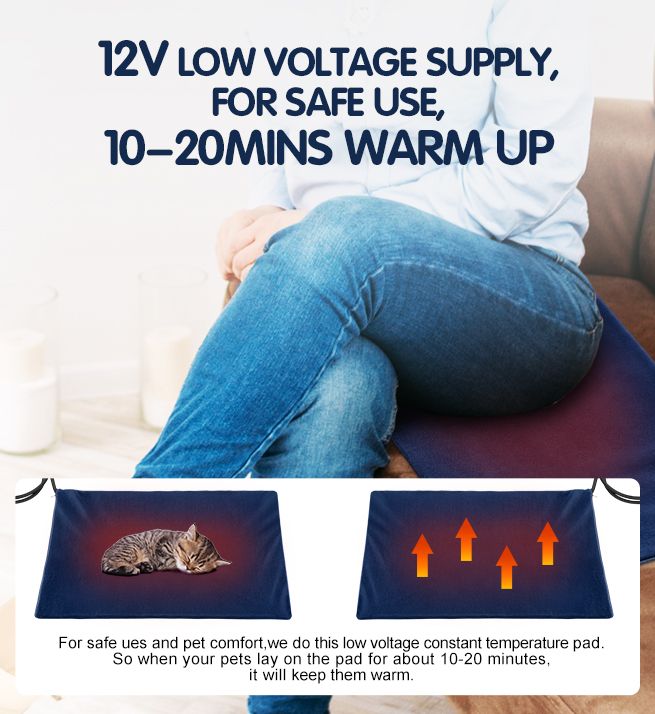 Pet Heated Mat Dog Heating Pad Cat Puppy Electric Heater Blanket Heat