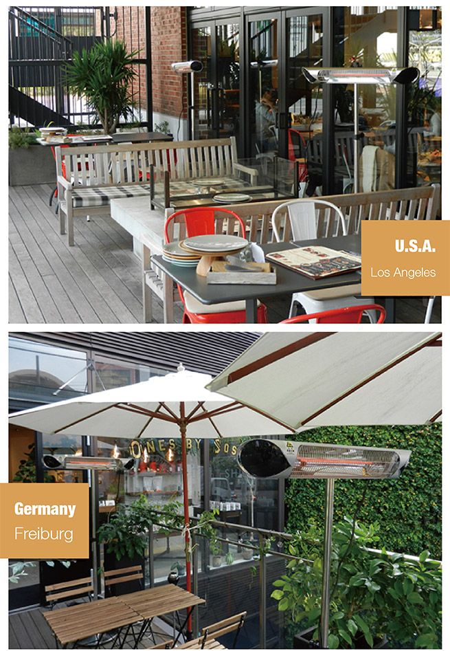 Maxkon 2500W Carbon Fibre Infrared Heater Instant Heat Electric Patio Outdoor Strip Heater