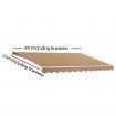 Instahut 3M x 2.5M Outdoor Folding Arm Awning - Beige