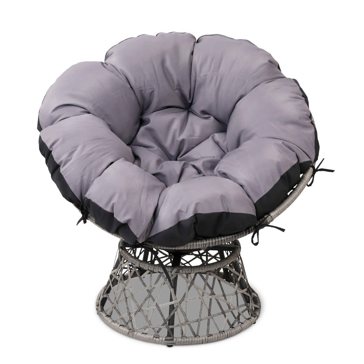 Gardeon Papasan Chair Grey Crazy Sales