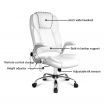 Artiss 8 Point Massage Office Chair PU Leather White