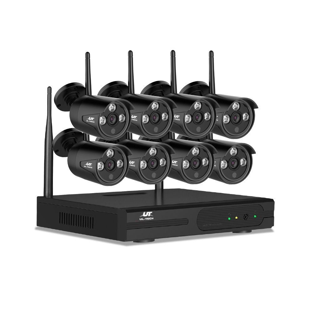 UL-tech Wireless CCTV Security System 8CH NVR 3MP 8 Bullet Cameras