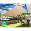 Instahut Shade Sail 3x4m Rectangle 280GSM 98% Sand Shade Cloth