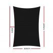 Instahut Sun Shade Sail Cloth Shadecloth Rectangle Canopy Awning 280gsm 3x4m