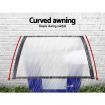 Instahut Window Door Awning 1mx1.2m Transparent Hollow Sheet Plastic Frame