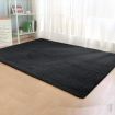 Artiss Ultra Soft Shaggy Rug Large 200x230cm Floor Carpet Anti-slip Area Rugs Black