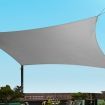 Instahut Shade Sail 3x5m Rectangle 280GSM 98% Grey Shade Cloth