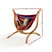 Gardeon Hammock Chair Timber Outdoor Furniture Camping with Wooden Stand