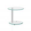 Artiss Coffee Table Round Tempered Glass Side End Beside Tables Cafe 45cm