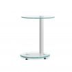 Artiss Coffee Table Round Tempered Glass Side End Beside Tables Cafe 45cm