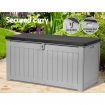 Gardeon Outdoor Storage Box 190L Container Lockable Garden Bench Tool Shed Black