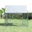 Large Chicken Coop Metal Duck Walk In Cage Run House Rabbit Hutch Puppy Enclosure Shade Pen Cover 1.9M x 2.8M