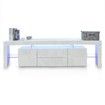 200cm TV Stand Cabinet LED Entertainment Unit Wood Storage Furniture w/2 Drawers & 2 Doors - White