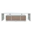 200cm TV Stand Cabinet LED Entertainment Unit Wood Storage Furniture w/2 Drawers & 2 Doors - White