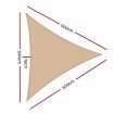 Instahut Shade Sail 5x5x5m Rectangle 185GSM 95% Sand Shade Cloth