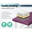 Zenses Massage Table 75cm 3 Fold Aluminium Beauty Bed Portable Therapy Violet