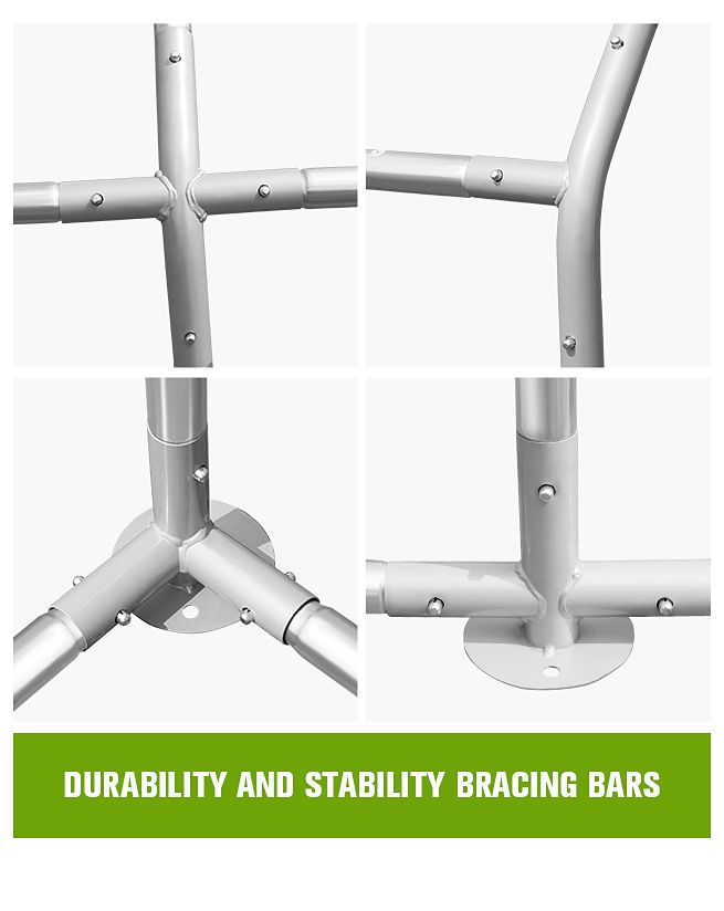 7.6M x 2.8M Large Metal Chicken Coop Walkin Cage Run House Shade Pen W