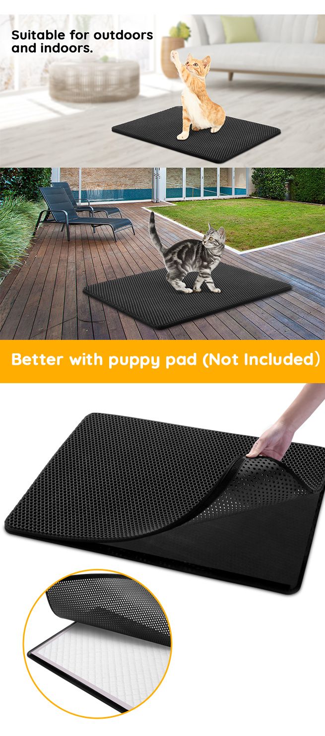 New Cat Litter Mat Cat Kitty Litter Trapper Catcher Sifting Pad W