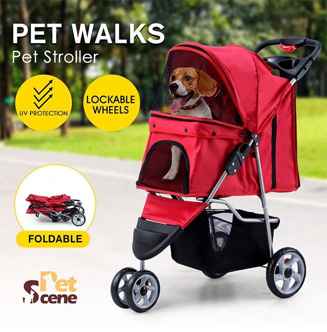 three wheel dog stroller