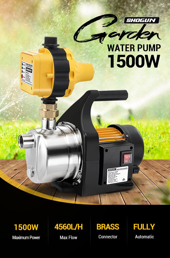 1500W High Pressure Water Pump Rain Tank Farm Garden Irrigation Pump