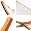 Gardeon Hammock Bed Outdoor Camping Garden Tassel Timber Hammock White