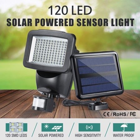 120 LED Solar Light Outdoor Motion Sensor Detection Waterproof Garden Security Floodlights