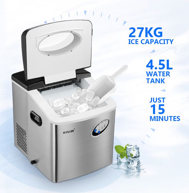 Maxkon 27KG Ice Cube Maker Machine Dispenser Home Commercial Benchtop