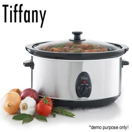 Tiffany 6.5 Litre Electric Stainless Steel Slow Cooker