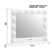 Maxkon Hollywood Style Makeup Mirror 14 LED Lights Vanity Mirror w/Dimmer Control - White