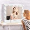 Maxkon Hollywood Style Makeup Mirror 14 LED Lights Vanity Mirror w/Dimmer Control - White