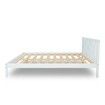 Wooden Bed Frame Double Size Mattress Base Pine Platform Bedroom Furniture - White
