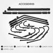 180cm Metal Coat Rack Entryway Hat Hanger Stand Tree Coat Holder-Black