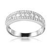 Three Row Cubic Stone Wedding & Eternity Ring