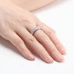 Three Row Cubic Stone Wedding & Eternity Ring