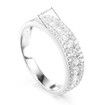 Three Row Cubic Stone Wedding & Eternity Ring