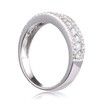 Three Row Cubic Stone Wedding & Eternity Ring