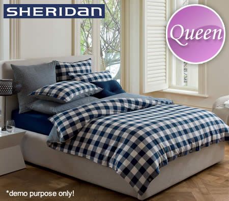 Sheridan Easy Living Queen Bed 300TC Cotton Quilt Cover Set - Mackenzie Design