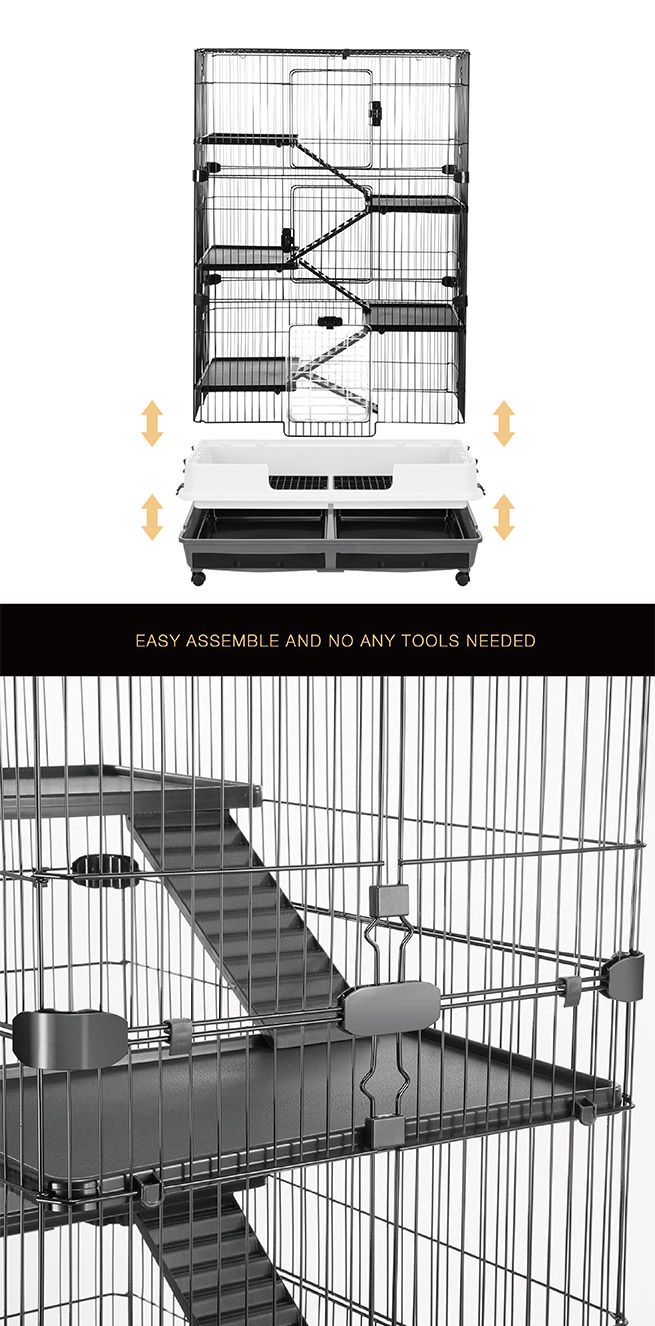 Rabbit Hutch Pet Cat Cage Bunny Ferret Guinea Pig Crate Small Animal