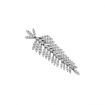 Sterling Silver Fern Shaped Drop Earrings